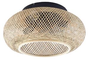 Stropní Lampa Lucande, Cordie, stmívatelné, Dřevo, Obývací pokoj, Bambus, Venkovský / rustikální