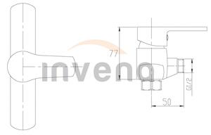 Invena Verso, nástěnná sprchová baterie 150mm, chromová, INV-BN-82-001-C