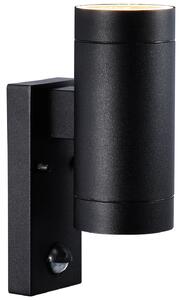 Venkovní válec se senzorem NORDLUX Tin Maxi - černá, 73 mm, 2 x 35 W, 220 mm, 125 mm, 73 x 160 mm