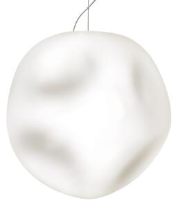Závěsná svítidlo Foscarini, Hoba Grande, stmívatelné, Bílá, Obývací pokoj, Sklo, Design