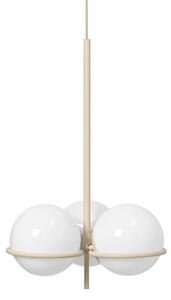Lustry ferm LIVING, Era, stmívatelné, Béžová, Obývací pokoj, Sklo, Design