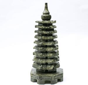 Pagoda - nefritová soška - Feng shui - malá