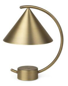 Stolní lampa ferm LIVING, Meridian, stmívatelné, Zlatá / mosazná, Obývací pokoj, Kov, Design