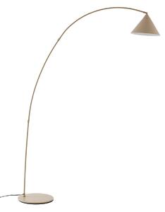 Stojací Lampa Lindby, Triangolo, Béžová, Obývací pokoj, Kov, Moderní