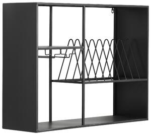 NÁSTĚNNÝ REGÁL, černá, 80/60/24 cm P & B - Online Only regály & police, Online Only