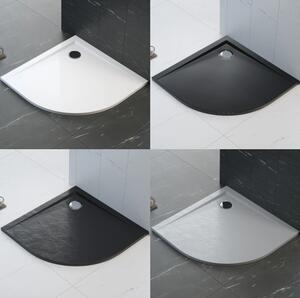 Polimat Perrito šedý beton čtvrtkruhová sprchová vanička, litý mramor Rozměr vaničky: 80x80cm