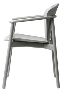 Židle Finn s područkami šedý buk