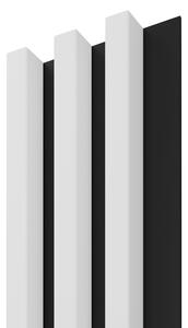 WOOD COLLECTION Dřevěná lamela LINEA SLIM 3 - bílá / černá