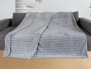 Deka Cashmere touch Big Dots 220x240 cm, stříbrná
