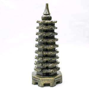 Pagoda - nefritová soška - Feng shui - střední