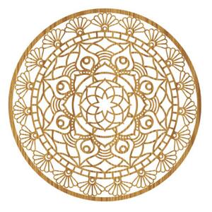 Dřevěná mandala harmonie – Elegantní dekorace na zeď I SENTOP HDF0176