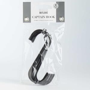 CAPTAIN HOOK´S - Háček set 4ks - matná černá
