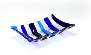 BDK-GLASS Skleněné mísy ETHNIK - modré Rozměr: 19x14cm