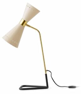 Stolní lampa Stilnovo, Megafono, Béžová, Obývací pokoj, Kov, Design