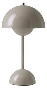 Stolní lampa &Tradition, Flowerpot VP9, stmívatelné, Šedá, Obývací pokoj, Plast, Design