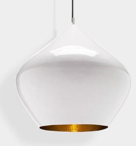 Závěsná svítidlo Tom Dixon, Beat, stmívatelné, Bílá, Obývací pokoj, Mosaz, Design