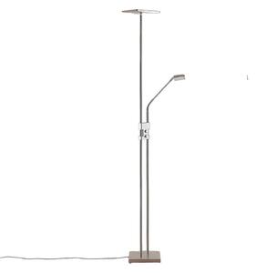 Stojací Lampa Lindby, Jonne, stmívatelné, Metalická, Obývací pokoj, Kov, Moderní