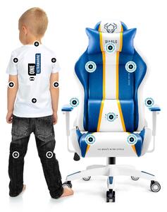 Dětská otočná herní židle Kido by Diablo X-One 2.0: Aqua blue / Modrá