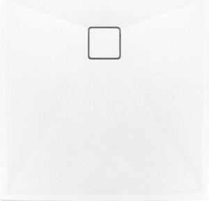 Deante Correo, obdélníková granitová sprchová vanička 90x90x3,5 cm, bílá matná, DEA-KQR_A41B