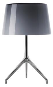 Stolní lampa Foscarini, stmívatelné, Šedá, Obývací pokoj, Hliník