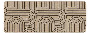 Obdélníková rohož MODUL BLACK, 45 x 120 cm, tkaná