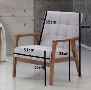 VerDesign PETRONELA III křeslo, světle šedá