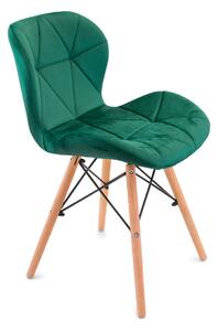 Bestent Jídelní židle sametová zelená SMARAGD