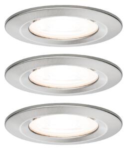 P 93440 Vestavné svítidlo LED Nova kruhové 3x6,5W GU10 kov kartáčovaný nevýklopné - PAULMANN