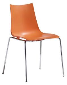 Židle Zebra oranžová chrom
