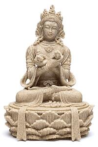 Buddha s dordže a zvonkem - soška Feng Shui - písková