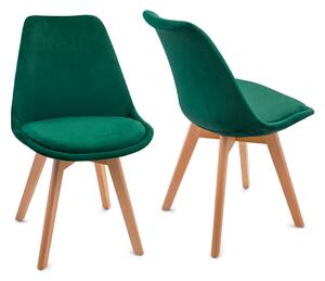 Bestent Jídelní židle sametová skandinávský styl Green Glamor