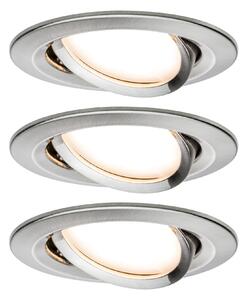 P 93447 Vestavné svítidlo LED Nova kruhové 3x6,5W kov kartáčovaný nastavitelné - PAULMANN