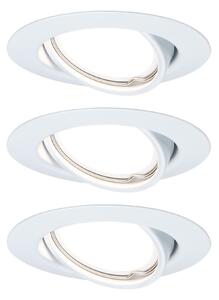 P 93422 Vestavné svítidlo LED Base kruhové 3x5W GU10 bílá mat nastavitelné - PAULMANN