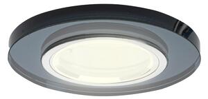 Ecolamp Podhledové svítidlo Glass Round, 1x skleněné/černé kovové stínítko, b