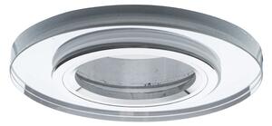 Ecolamp Podhledové svítidlo Glass Round, 1x skleněné/stříbrné kovové stínítko, s