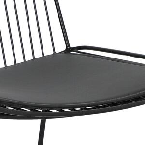 Židle Dill s poduškou černá
