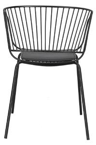 Židle Golig černá černý polštář