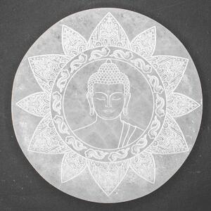 Selenitová magická podložka - Buddhova hlava