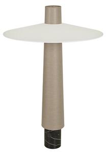 Stojací Lampa Forestier, Thésée, Bílá, Obývací pokoj, Tkanina / Textil, Boho