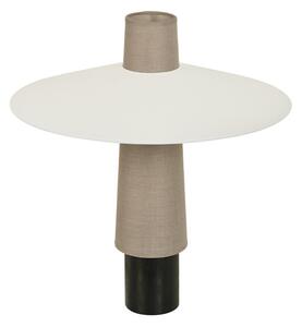 Stolní lampa Forestier, Thésée, Bílá, Obývací pokoj, Tkanina / Textil, Boho