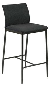Nízká šedá čalouněná barová židle Demina