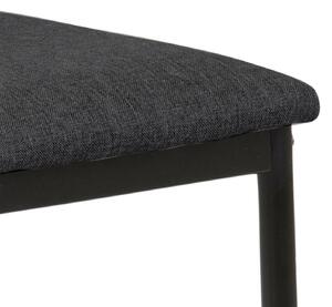 Nízká šedá čalouněná barová židle Demina