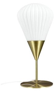 Stolní lampa Dyberg Larsen, Zlatá / mosazná, Obývací pokoj, Sklo