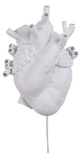 Nástěnná Svítidla SELETTI, Heart Lamp, Bílá, Obývací pokoj, Keramika, Design