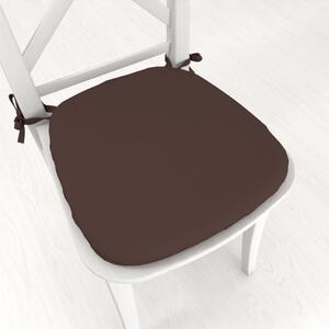 Biante Oblý podsedák Rongo RG-015 Tmavě hnědý - 39x37x3 cm