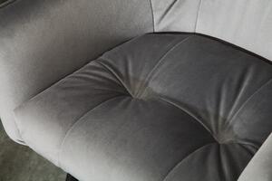 Noble Home Barová židle Lavio, šedý samet