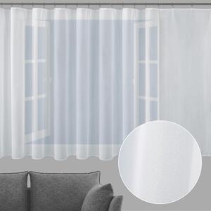 Bílá hladká perleťově lesklá záclona/organza s olůvkem ZAC-032 výška 160 cm Pouze metráž