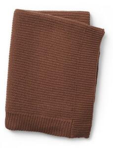 Elodie Details Vlněná deka Moss-Knitted Blanket - Burned Clay
