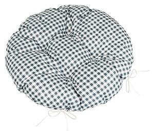 BELLATEX Sedák BERTA kulatý prošívaný Šedá,Bílá průměr 40 cm