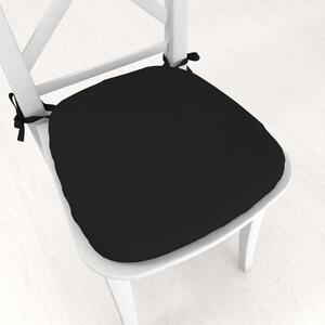 Biante Oblý podsedák Rongo RG-014 Černý - 39x37x3 cm
